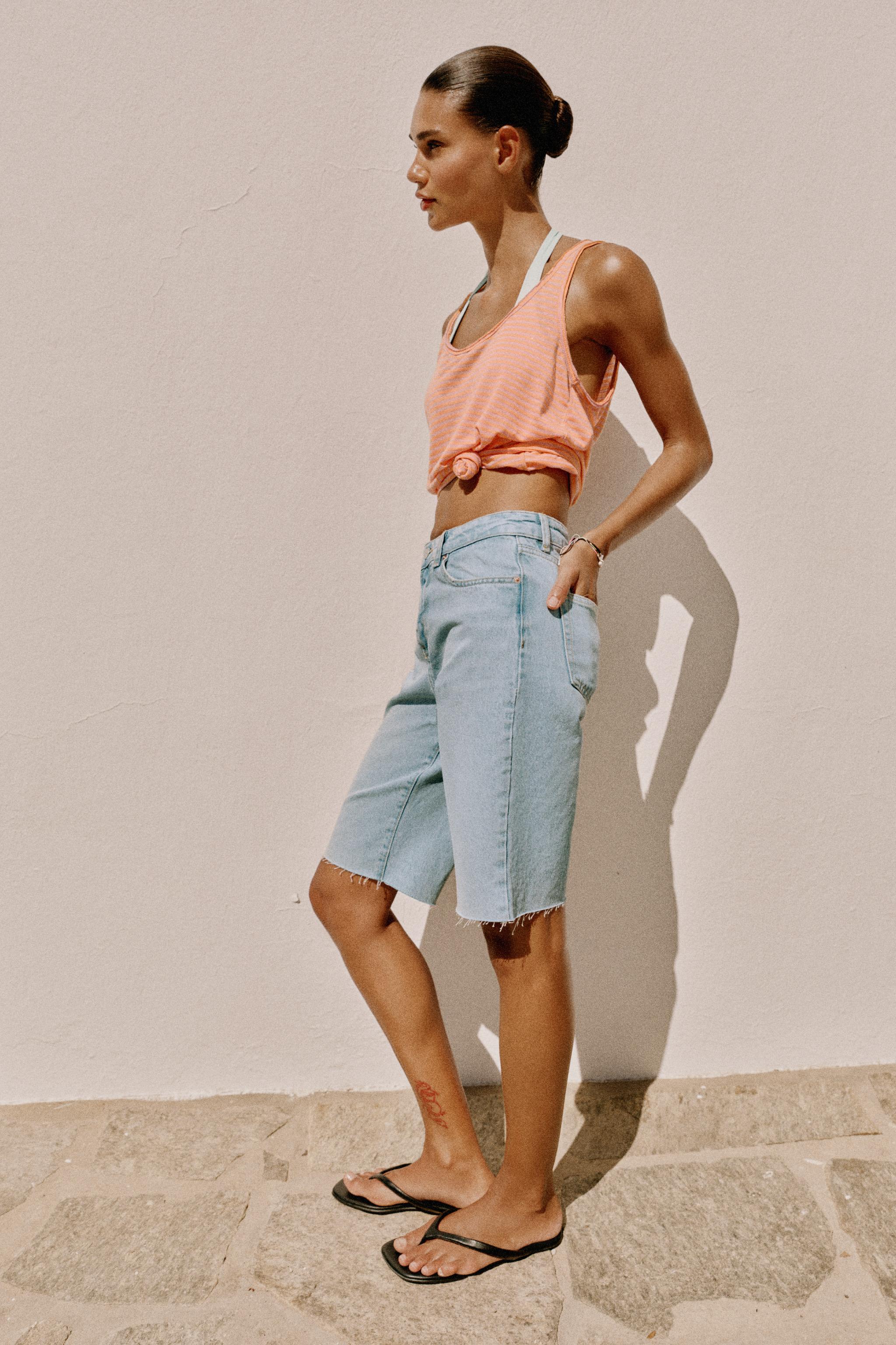 SHORT Z1975 EN DENIM TAILLE MI-HAUTE